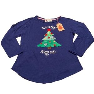 Christmas Tree Long Sleeve Sequins Shirt NWT